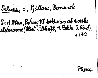 Bild på arkivkortet för arkivposten Selund