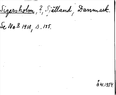 Bild på arkivkortet för arkivposten Sigersholm