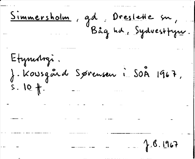 Bild på arkivkortet för arkivposten Simmersholm