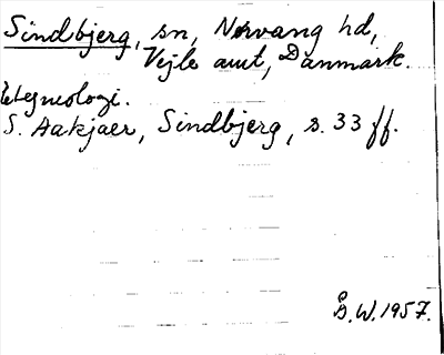 Bild på arkivkortet för arkivposten Sindbjerg