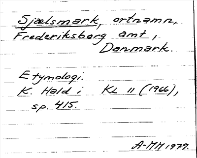 Bild på arkivkortet för arkivposten Sjælsmark