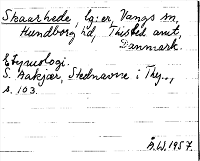 Bild på arkivkortet för arkivposten Skaarhede
