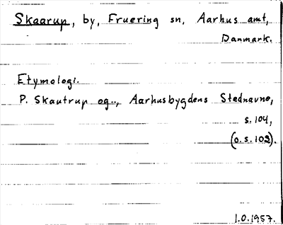 Bild på arkivkortet för arkivposten Skaarup