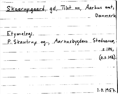 Bild på arkivkortet för arkivposten Skaarupgaard