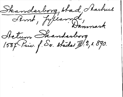 Bild på arkivkortet för arkivposten Skanderborg