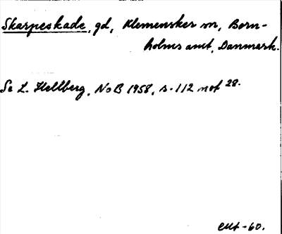 Bild på arkivkortet för arkivposten Skarpeskade
