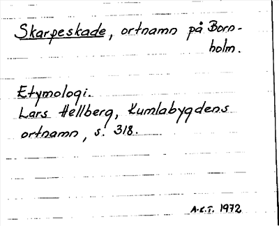 Bild på arkivkortet för arkivposten Skarpeskade