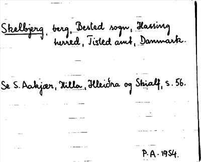 Bild på arkivkortet för arkivposten Skelbjerg