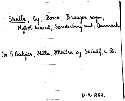 Bild på arkivkortet för arkivposten Skelle