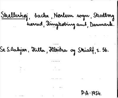 Bild på arkivkortet för arkivposten Skellerhøj