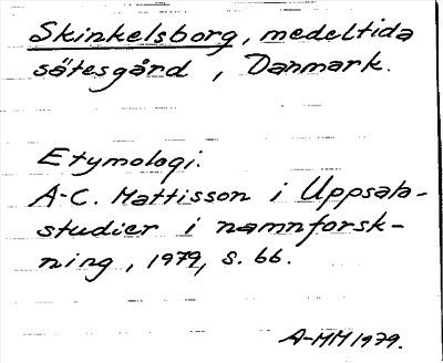 Bild på arkivkortet för arkivposten Skinkelsborg