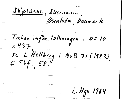 Bild på arkivkortet för arkivposten Skjoldene