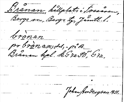 Bild på arkivkortet för arkivposten Brånan