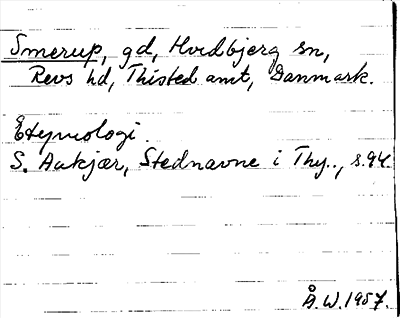 Bild på arkivkortet för arkivposten Smerup