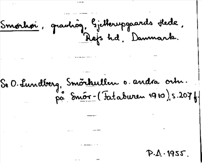 Bild på arkivkortet för arkivposten Smørhøi