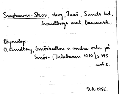 Bild på arkivkortet för arkivposten Smørmose-Skov