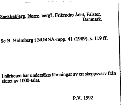 Bild på arkivkortet för arkivposten Snekkebjerg, Nørre