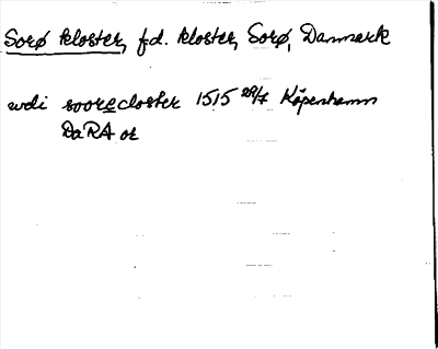 Bild på arkivkortet för arkivposten Sorø kloster