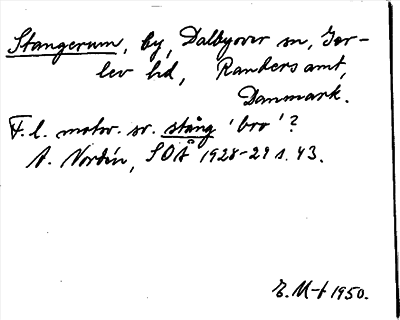 Bild på arkivkortet för arkivposten Stangerum