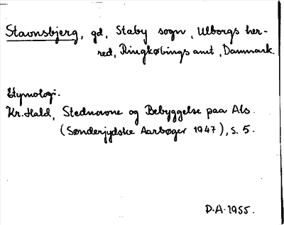 Bild på arkivkortet för arkivposten Stavnsbjerg