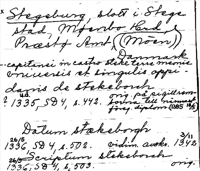Bild på arkivkortet för arkivposten Stegeburg
