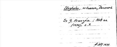 Bild på arkivkortet för arkivposten Stegholm