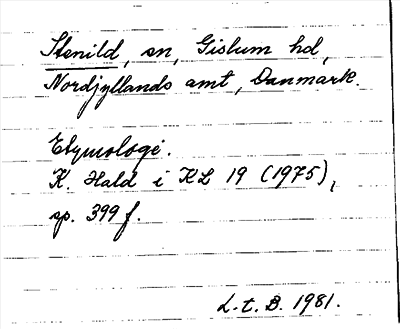 Bild på arkivkortet för arkivposten Stenild