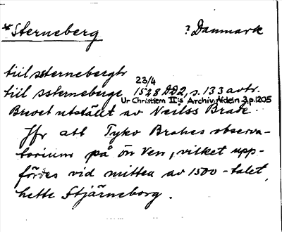 Bild på arkivkortet för arkivposten Sterneberg