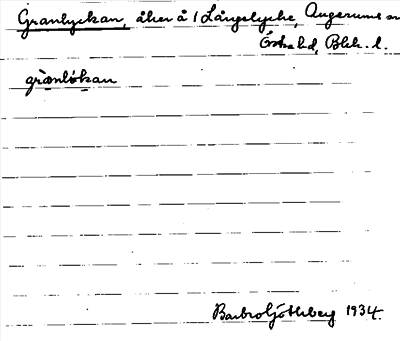 Bild på arkivkortet för arkivposten Granlyckan