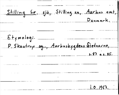Bild på arkivkortet för arkivposten Stilling Sø
