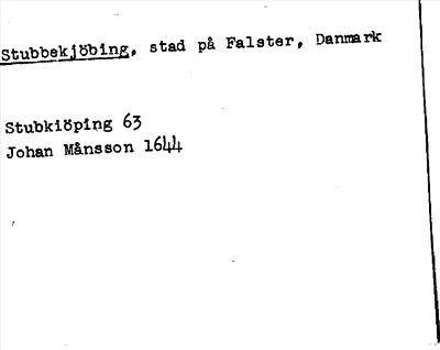 Bild på arkivkortet för arkivposten Stubbekjöbing