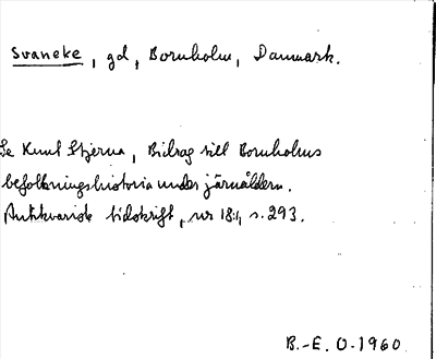 Bild på arkivkortet för arkivposten Svaneke