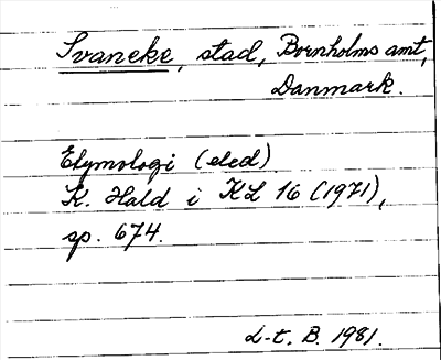 Bild på arkivkortet för arkivposten Svaneke