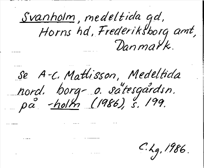 Bild på arkivkortet för arkivposten Svanholm