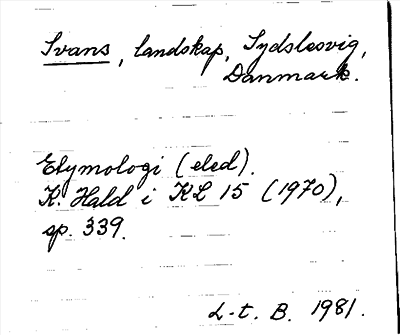 Bild på arkivkortet för arkivposten Svans