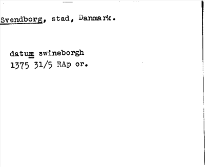 Bild på arkivkortet för arkivposten Svendborg