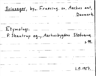 Bild på arkivkortet för arkivposten Svinsager