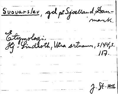 Bild på arkivkortet för arkivposten Svovarslev