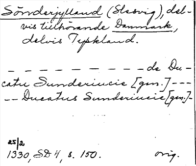 Bild på arkivkortet för arkivposten Sönderjylland