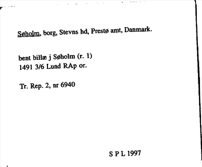 Bild på arkivkortet för arkivposten Søholm
