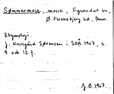 Bild på arkivkortet för arkivposten Sømmermose