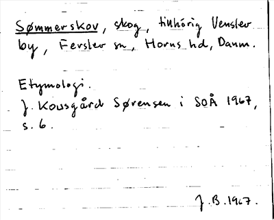Bild på arkivkortet för arkivposten Sømmerskov
