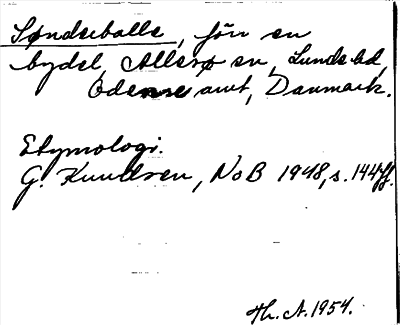 Bild på arkivkortet för arkivposten Sønderballe