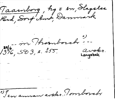 Bild på arkivkortet för arkivposten Taarnborg
