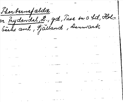 Bild på arkivkortet för arkivposten Thorbernefældæ, se Trydendal, L