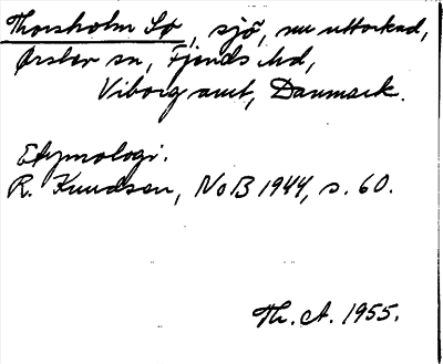 Bild på arkivkortet för arkivposten Thorsholm Sø