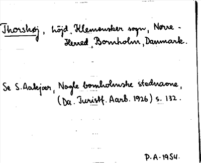 Bild på arkivkortet för arkivposten Thorshøj
