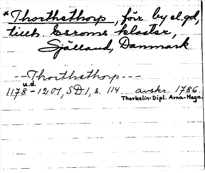 Bild på arkivkortet för arkivposten Thorthethorp