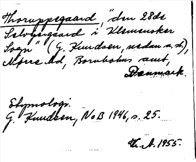 Bild på arkivkortet för arkivposten Thoruppegaard