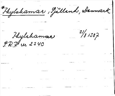 Bild på arkivkortet för arkivposten Thylshamar